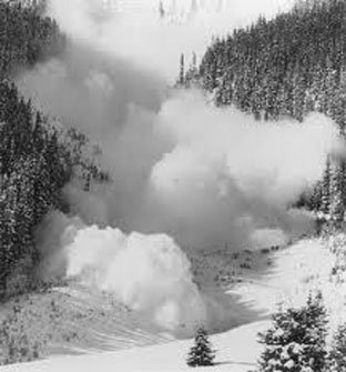 valanga di neve bagnata